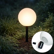 Kültéri lámpa fehér 25 cm LED-del IP44 napelemes RGBW - Ludger