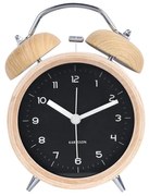 Classic Bell ébresztőóra fekete/fa