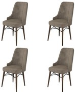 Pare Cappuccino és Brown étkezőszék szett, 4 db, 4 db