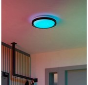 Eglo 300684-LED RGBW Dimmelhető mennyezeti lámpatest MALERAMARA-Z LED/14W/230V fekete/arany+távirányító