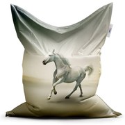 Classic babzsák fehér ló 2 - gyerek, szürke