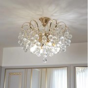 Brilagi - Felületre szerelhető csillár CRYSTAL 6xE14/60W/230V arany