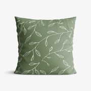 Goldea pamut párnahuzat - tealevél mintás 45 x 45 cm