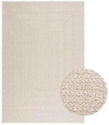 ZIZUR krém juta hatású beltéri és kültéri szőnyeg 140x200 cm