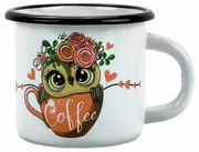 Belis Bagoly coffee zománcozott bögre, 7 cm, 0,25 l