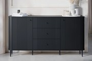 Versper komód 160 cm - fekete / fekete lábak
