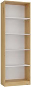 Aldabra R60 polcos szekrény, 60x182x30 cm, tölgy-fehér