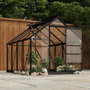 antracitszürke alumínium melegház csereváz 155 x 103 x 191 cm