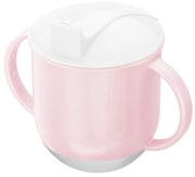 Rotho Babydesign Súlyozott aljú bögre rózsaszín-fehér-ezüstszürke