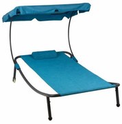 GARTHEN Kerti nyugágy kerekekkel 202 x 139 x 152 cm