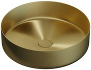 BATH DELUXE 06-040-16-70-00 - LJORDAL ráépíthető mosdó, átmérő 40 cm, acél/sárgaréz