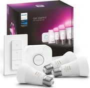 Philips Hue WACA kezdőkészlet – 3× E27/9W, 2000–6500 K + Hue Bridge és fényerőszabályzó kapcsoló