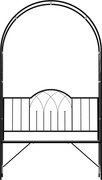 Outsunny Fém Rózsa ív Mászó Növény Támogatás Kert ív Padlóíves Arbor Rózsákhoz 115 x 59 x 203 cm Fekete | Aosom