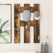 Fali Kabáthorog tárolóval Füstölt tölgy 65 x 3 x 100 cm Faanyag