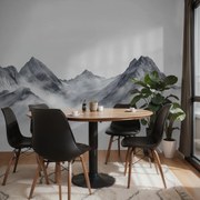Fotótapéta - Fekete-fehér hegyek (147x102 cm)