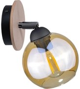 Fali spotlámpa THEA WOOD 1xE27/60W/230V