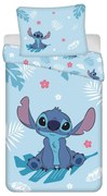 Kék egyszemélyes pamut gyerek ágyneműhuzat 140x200 cm Lilo and Stitch "Blue" – Jerry Fabrics