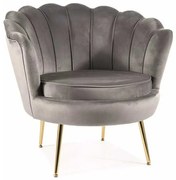Ionia Velvet fotel, szürke