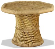 nyolcszögű bambusz dohányzóasztal 60x60x45 cm