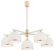 Argon 2088 - Csillár rúdon MARBELLA 5xE27/15W/230V sárgaréz