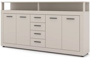 Komód 4 ajtóval és 4 fiókkal kasmír színben – XXL LUNA