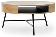 Camila dohányzóasztal, arany tölgy / fekete