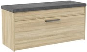 Aldabra Parma cipőtároló pad, 100x49x35 cm, sonoma