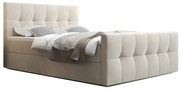 HATAN 2 kárpitozott boxspring ágy, 90x200, monolith 02, balos