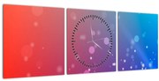Modern absztrakt kép (órával) (90x30 cm)