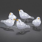 Karácsonyi kültéri dekoráció Madarak, 40 LED, 5 db