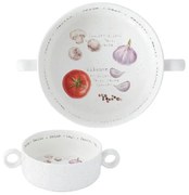 Mediterrán porcelán tálka fogóval 12cm Home & Kitchen