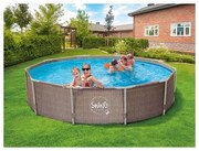 Swing fémvázas medence 3,05*76 cm Rattan (hármas kosárfonás)hatású szűrő nélkül(3EXB0276)