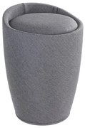 Linen Look szürke szennyestartó kosár és ülőke egyben, 20 l - Wenko