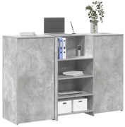 recepciós pult betonszürke 155x50x103,5 cm szerelt fa