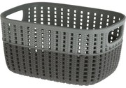 Duo műanyag kosár, szürke, 23,5 x 17,5 x 11,5 cm