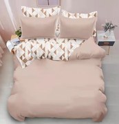 BEIGE GEO fordítható ágynemű 140x200 cm + párnahuzat 40x50 cm INGYENES