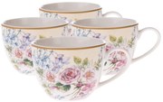 Roses 4 db-os porcelán csésze készlet , 90 ml