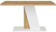 BRISTOL Étkezőasztal Tölgy/Fehér Színben 138 cm