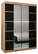 Ruhásszekrény 150 cm Verika 4 150 (artisan tölgy + fekete). 1064274