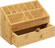 Asztali rendszerező rekeszekkel, barna