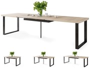 Mazzoni AVELLA Sonoma Tölgy - LOFT STÍLUSÚ 310 cm-re BŐVÍTHETŐ ASZTAL NAPPALIBA/ÉTKEZŐBE!