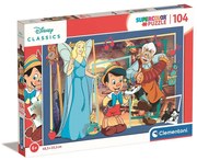 Disney Classics Pinocchio Geppetto&#039;s 104 db-os puzzle Clementoni