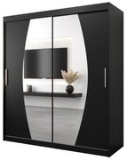 Ruhásszekrény 180 cm Eclipse (matt fekete + matt fekete). 1063418