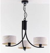 Jupiter 2103 - ARTHUR láncos csillár 3xE27/15W/230V fehér/fekete/márvány dekor