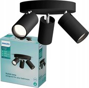 Fürdőszobai Mennyezeti Lámpa IP44 3x GU10 Plafon Reflektor Spot Idris Philips