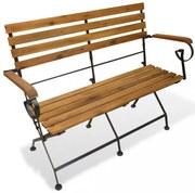 összecsukható tömör akácfa kerti pad 112 cm