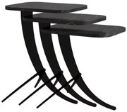 Pion Black Marble tárolóasztal, 3 db
