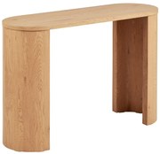 Natúr színű konzolasztal tölgyfa dekorral 38x114 cm Bibione – House Nordic