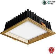 APLED - LED Lámpa SQUARE WOODLINE LED/12W/230V 4000K 17x17 cm kőris tömör fa