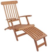 Arrecife napozó szék teak fából, állítható háttámlával